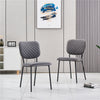 2/4PCS Dining Chairs Set Velvet Padded Seat Metal Legs Kitchen Chair Home Office