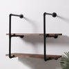 1 Pair Industrial Pipe Wall Floating Shelf Home Office Store Display Rack Unit