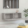 TV Cabinet TV Stand Unit Wall Mounted Floating Cupboard 2 Compartments Furniture