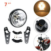 7" Universal Motorcycle Motorbike Headlight Front Light Headlamp + Bracket LED🚚