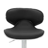 2x Breakfast Bar Stool PU Faux Leather Swivel Kitchen Metal Base Chair Gas Lift