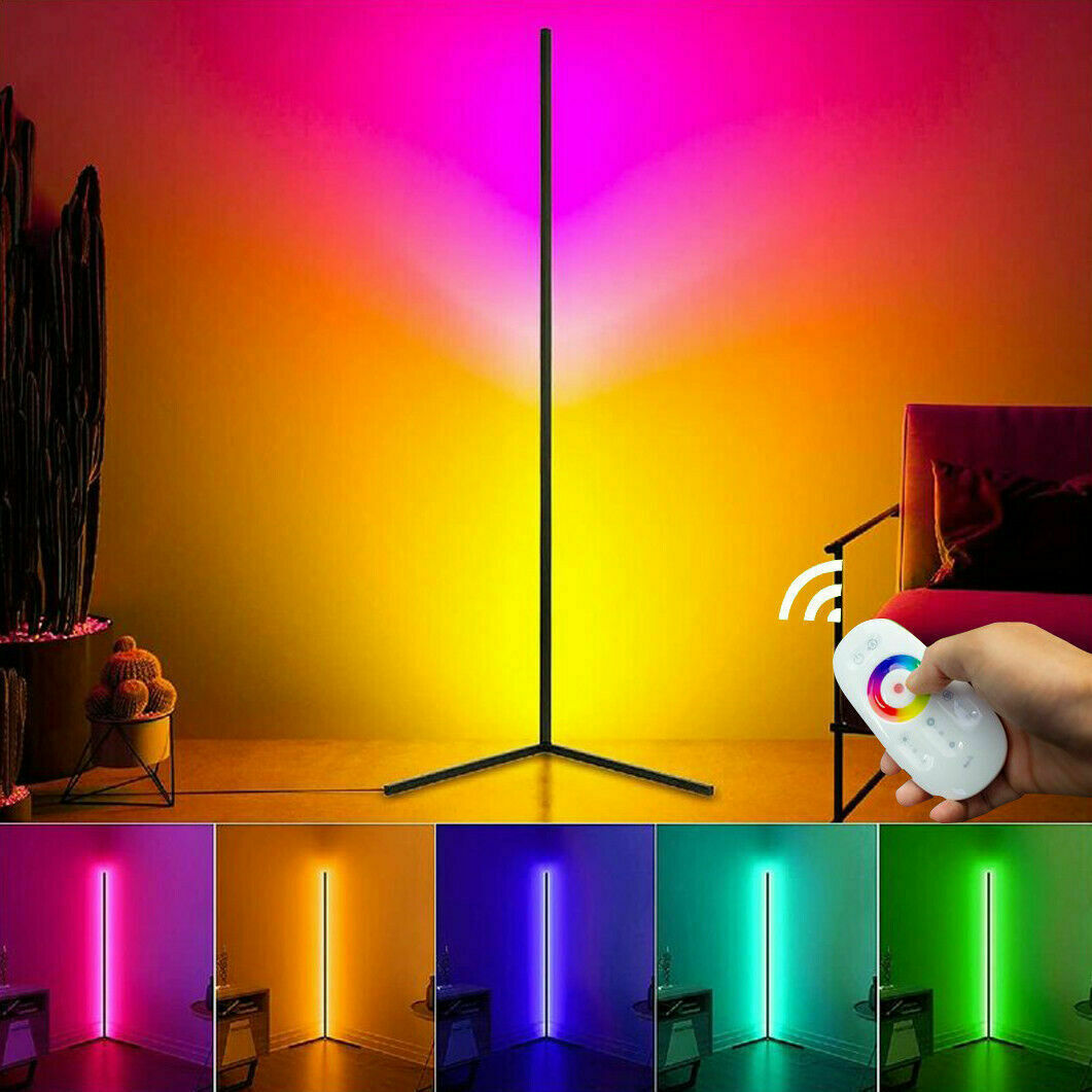 RGB Corner Floor Lamp Modern Colour Minimalist LED Standing Light Mood ā Quildinc