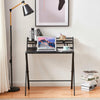 Folding Computer Desk Study PC Laptop Table Workstation Home Office with Shelves