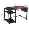 PC Computer Desk Writing Study Table Office Home Workstation Dark +Storage Shelf