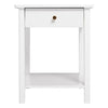 White Bedside Cabinet Side Table with Drawer Shelf Storage Corner Coffee Table