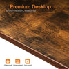 Retro L-shaped Computer Desk Corner PC Table Workstation w/ Shelves Home