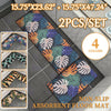 2PCS Kitchen Floor Carpet Area Rug Non-Slip Bathroom Absorbent Door Pad