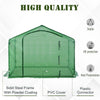 Walk-In Portable Greenhouse Mini Grown House Steel Frame Window Green