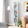 Cube 6 Tier Tall Wood Bookcase Shelf Shelving Display Storage Unit 180cm