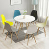 1/2/4 Dining Table Chairs Solid Wood Legs Retro Lounge Plastic Home Office Chair