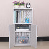 Waterproof PVC Wooden Bathroom Cabinet Shelf Cupboard Bedroom Storage Unit White