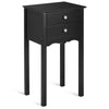 Modern Versatile Side Table End Table Sofa Bedside Table Nightstand W/ 2 Drawers