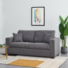 2, 3 Seater Linen Fabric Sofa Couch Settee Armchair with 2 Pillows Living Room