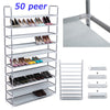 10 Tier Shoe Storage Rack Stand Organiser Cabinet Shelf Assemble no Dust Cover