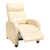 PU Leather/Velvet Recliner Armchair Reclining Chair Napping Sofa Cushioned Seat