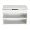 Shoe Rack Wooden Storage Bench Ottoman Shoes Cabinet Padded Seater with Cushion