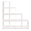 10 Cube Wooden Stairs Bookshelf Bookcase Storage Shelf Unit Display Stand