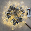 25FT Outdoor Lights 30 Solar Power Bulb String Lights Garden Party Fairy Lights