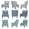 Country Style Floral Print Linen Occasional Lounge Chair Tub Armchair Wing Back