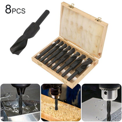 8PCS BLACKSMITH REDUCED SHANK HSS LARGE TWIST DRILL BIT SET 14-25MM UK STOCK