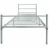 Extra Strong Single 3FT Metal Bed Frame Kid Adult Bedroom Furniture in Silver