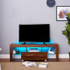 Modern 130cm TV Unit Stand Cabinet Sideboard 1 Drawer Storage RGB LED Lights