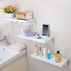 Plastic Bath Caddy Organizer Bathroom Shelf Wall Storage Tablet/IPAD Holder Rack