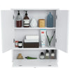 Bathroom Mirror Cabinet Wall Mounted Storage Cupboard Double Door + Compartment