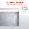 LED Bathroom Mirror With Shaver Socket Illuminated Lights Touch Sensor Demister
