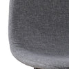 2 Pcs Grey Fabric Bar Stools Metal Legs Breakfast High Chairs Pub Kitchen Modern