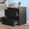 Modern Bedside Table Cabinet with 2 Drawers Nightstand Bedroom White Black NEW