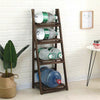 Foldable 4 Tier Wooden Ladder Storage Rack Display Stand Shelving Unit Bedroom