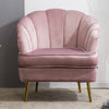 Upholstered Oyster Armchair Scallop Tub Chair Cocktail Wing Back Lotus Seat Sofa