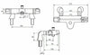 Chrome Thermostatic Bath Shower Mixer Tap Valve Deck Mounted Bathroom Filler
