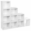 Wooden Storage Unit Cube 2 3 4 Tier Strong Bookcase Shelving Home Office Display