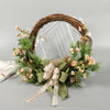 Wall Hanging Hoop Fake Flower Dia 40cm Door Decor With Eucalyptus Garland