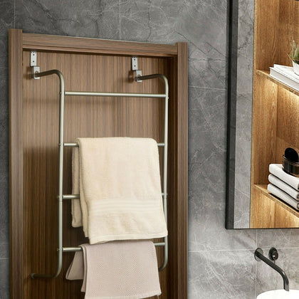 4 Tier Over The Door Bar in Silver Powder Coating Towel Rail