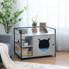 Large Cat Litter Box Enclosure Furniture Wooden Kitty Washroom Hidden Cabinet