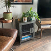 Industrial Cabinet Storage Vintage Unit Metal Cupboard Bedside Cabinet Furniture