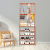 Entryway 5 Tier Shoe Rack Coat Rack Stand Hall Tree Mudroom Storage Furniture