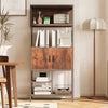 Multifunctional Bookshelf Storage Cabinet 2 Door Bookcase w/ Shelves & Cupboard