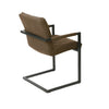 2 Pcs Faux Leather Dining Chairs Armchairs Office Kitchen Brown Grey Industrial