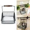 Spice Vegetable Fruit Storage Basket Rack Kitchen Organiser Holder with Handle