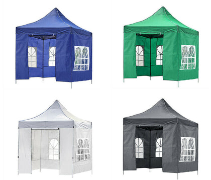 2m/3m Gazebo Marquee Heavy Duty Garden Tent Showerproof Full Side Curtains Party