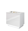 White 2 Drawers Bedside Table Cabinet Chest Drawers Free LED Bedroom Furniture