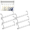 METAL MAGIC CLOTHES CLOSET HANGERS COAT CLOTHING ORGANISER SPACE SAVER HOOKS