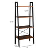 4-Tier Industrial Ladder Shelf Bookcase Plant Flower Stand Shelves Storage Unit