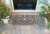 Decorative Wrought Iron Effect Rubber Grill Door Mat, 40 x 60 cm - Bronze Finish