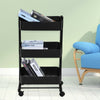 3 Tier Slim Kitchen Storage Trolley Cart Rack Shelf Fruit Basket Rolling Wheel