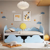 Toddler Bed 3ft Single Size Cloud Shape Junior Kids Bed with 2 Storage Drawers